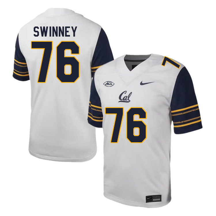 California Golden Bears #76 Bastian Swinney ACC Conference College Football Jerseys Stitched Sale-White